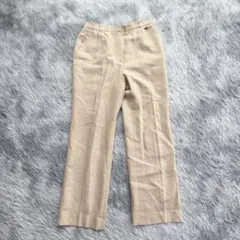 【DAKS】ストレートパンツ センタープレス シルク混 ハイウエスト 42のサムネイル