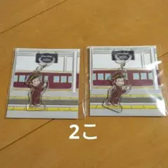 新品 おさるのジョージ 阪急電車 アクリルキーホルダー 2個セット