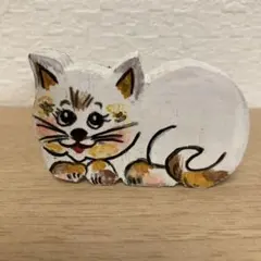 こねこ 猫 木製置物 ハンドメイド