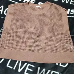 GU ブラウン メッシュニットベスト【13】