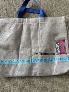 I'm Doraemon トートバッグ グレー　お出かけ　お勉強