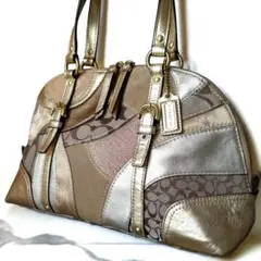 COACH Rare Patchwork Metallic Gold Bag