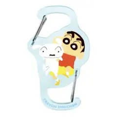 新品 クレヨンしんちゃんツインカラビナホルダー　しんちゃんとシロ