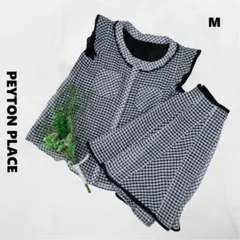 ペイトンプレイス♪ギンガムチェック セットアップ M ブラウス スカート 夏