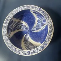 明治・大正期 印判 染付 蝶文 大鉢 径17cm 時代物 古伊万里 骨董 | Mercari