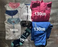 スキーウェア 130 GOLDWIN スキーシャツ 靴下　ゴーグル　セット