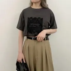 【新品】RUMOR 刺繍ロゴTシャツ　黒リュミエ　エシカ esicaお好きな方へのサムネイル