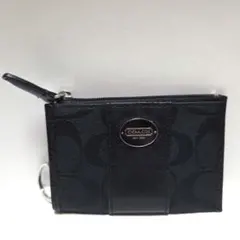 COACH コーチ　ブラック コインケース　キーリング付き