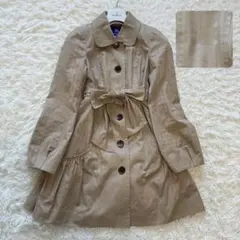 人気✨　バーバリーブルーレーベル　トレンチコート　Mサイズ　ベルト　メガチェック
