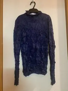 ZARA メンズ くしゅくしゅカットソー 紺
