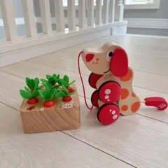 Hape こいぬのぺぺのプルトーイ にんじん収穫 知育玩具 セットのサムネイル