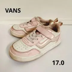 VANS バンズ　子供　キッズ　スニーカー　17　ラメ　ピンク