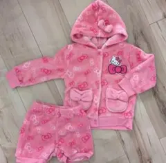 ハローキティフリースパーカーショートパンツセット95cmキティちゃんパーカー
