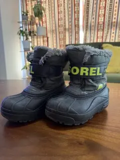 【格安】SOREL ブラック スノーブーツ キッズ17センチ