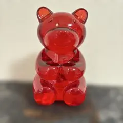 レッド ガラス ベア オブジェ　ブックエンド　スペイン製