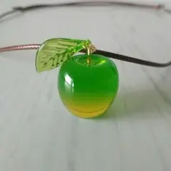 No.2352 青りんご ネックレス ハンドメイド レジン