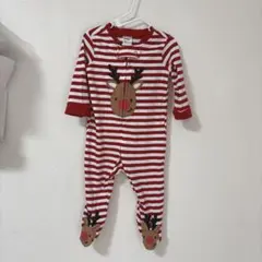 トナカイデザイン クリスマスロンパース 70