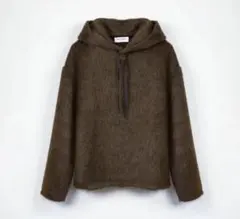 OUR LEGACY ダークブラウン パーカー 48 OUR LEGACY FULL ZIP HOOD GREY MOHAIR /アワーレガシー 23AW 48