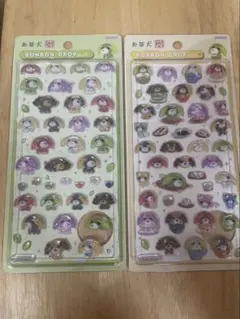 【正規品】新作ボンボンドロップ シール お茶犬 ２枚セットのサムネイル