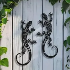 トカゲ　 2点　開運 WA127　インテリア雑貨　アイアン 壁装飾　幸運　守り神