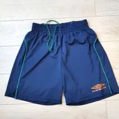 アンブロ　短パン　ショートパンツ　プラクティスズボン　160cm　紺　ネイビー