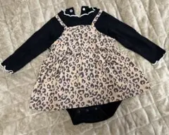 ヒョウ柄長袖ワンピース 80サイズ