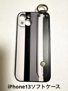 ストライプデザイン iPhone13用ソフトケース