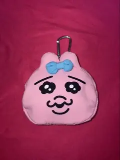 おぱんちゅうさぎ× しまむら　ポーチ付きショッピングバッグ　ピンク