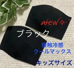 ハンドメイドインナーマスク子供用3枚 接触冷感 ブラック