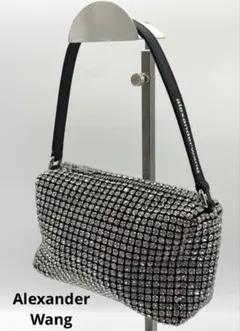 【極美品】アレキサンダーワン ラインストーン ハンドバッグ シルバー パーティー Alexander Wang - ALEXANDERWANG アレキサンダーワン ラインストーン