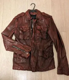 【古着】レザージャケット レッド cathy jane 中古・古着通販】Cathy Jane (キャシージェーン) ラムレザー