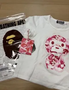 A BATHING APE 桜カモフラージュ柄ロゴ Tシャツ 入手困難Mサイズ