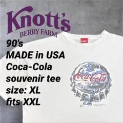90s USA製 Coca Colaコカコーラ スーベニア 企業 Tシャツ