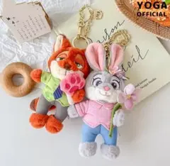 ズートピア　ジュディ　ニック　ぬいぐるみキーホルダー　マスコットキーホルダー