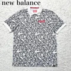 New Balance Golf ゴルフ 総柄 ポロシャツ サイズXL 5 白のサムネイル