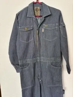 GRACE ENGINEER'S ヒッコリー柄オーバーオール　Ｍ