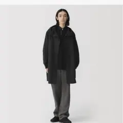 【新品】メンズM　無印良品　黒　撥水　フード付きコート