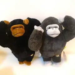 動くウホウホゴリラのゴリくん パンプアップ　ジャンボぬいぐるみ　2種セットのサムネイル