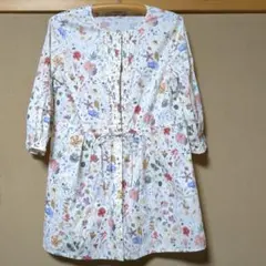 TWO:C 花柄 七分袖 チュニック