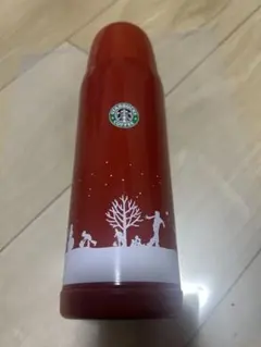 スターバックス 赤い水筒 冬のデザイン
