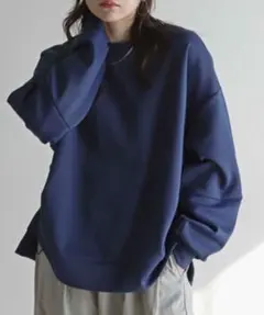 【未使用タグ付き】COURO ダンボールニット ドロストプルオーバー スウェット