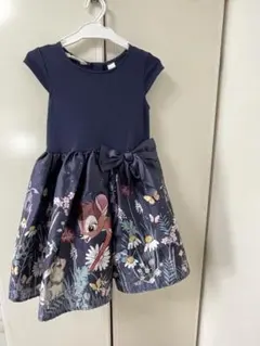 ディズニー バンビ ドレス ワンピース ネイビー 120cm