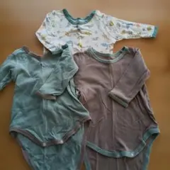 恐竜柄ロンパース3点セット