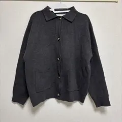 ZARA 長袖 ニット カーディガン グレー