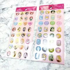 Disney ディズニープリンセス ストーンシール 2種セット