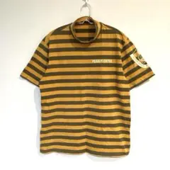 【パーリーゲイツ】ゴルフウェア ハイネックTシャツ ボーダー ロゴ 半袖 M相当