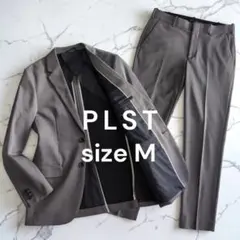 プラステ ウォッシャブル ストレッチ ジャージースーツ セットアップ M グレー
