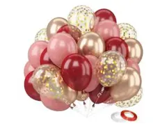 赤・ピンク・金の風船バルーンセット 約60個