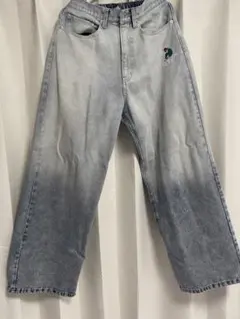 〔RedCapGirl〕バイオブラスト/オーバーダイ加工 バギーデニム