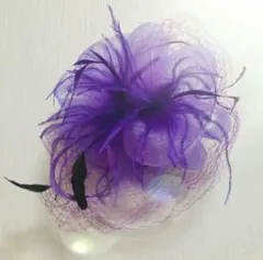 パープルのフラワーデザイン コサージュ